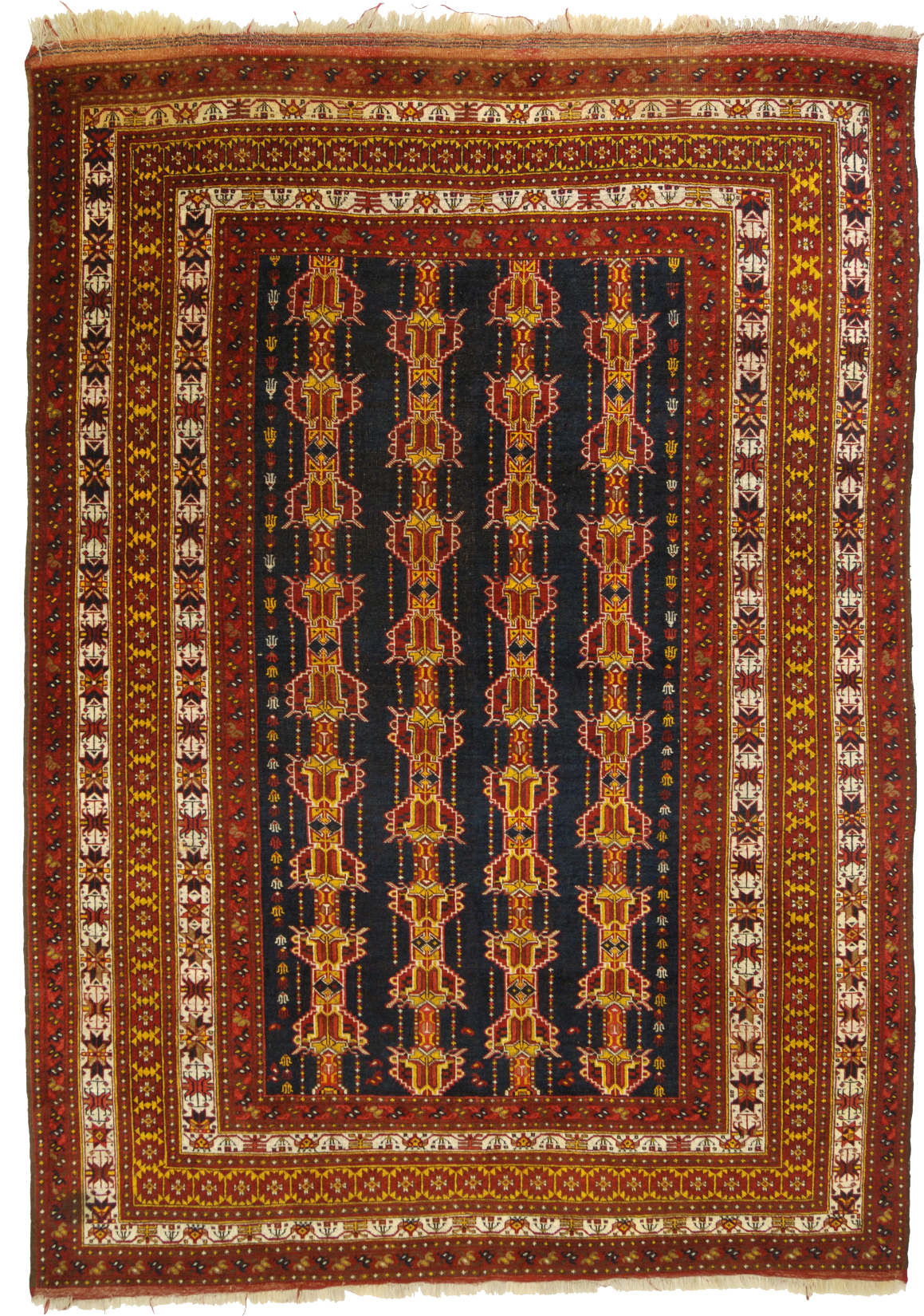 tappeto vecchio turcomanno