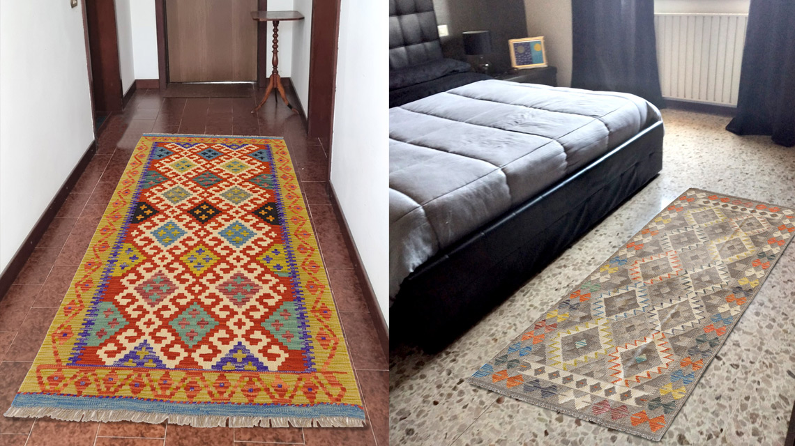 kilim morandi tappeti esempio di tappeto ambientato