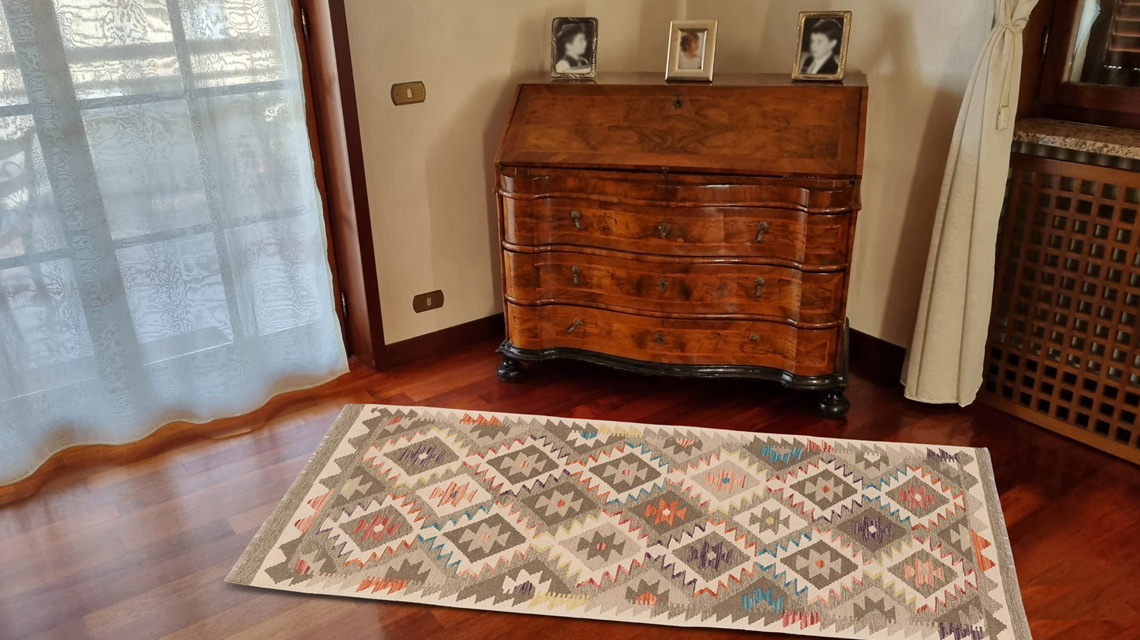 kilim morandi tappeti esempio di tappeto ambientato